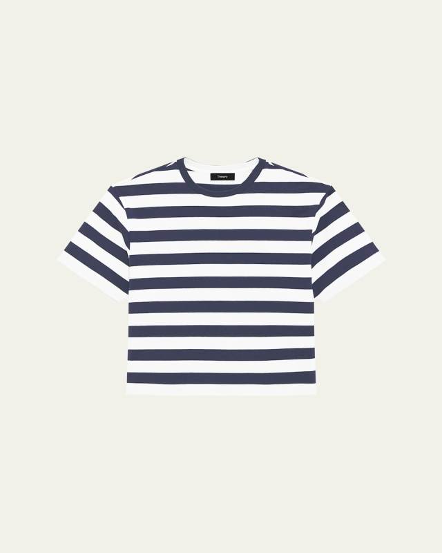 Stripe Boxy Crewneck Tee